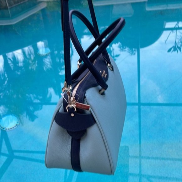 Kate Spade Colorblock Pebbled Leather Mimi Satchel Aphrodite - Picture 4 of 16